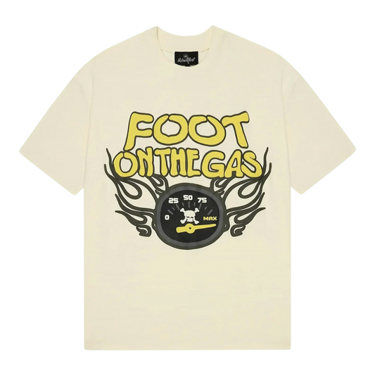 Broken Planet Foot On The Gas T-Shirt ‘Vanilla White’