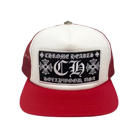 Chrome Hearts CH Hollywood
Trucker Hat ‘Red White’