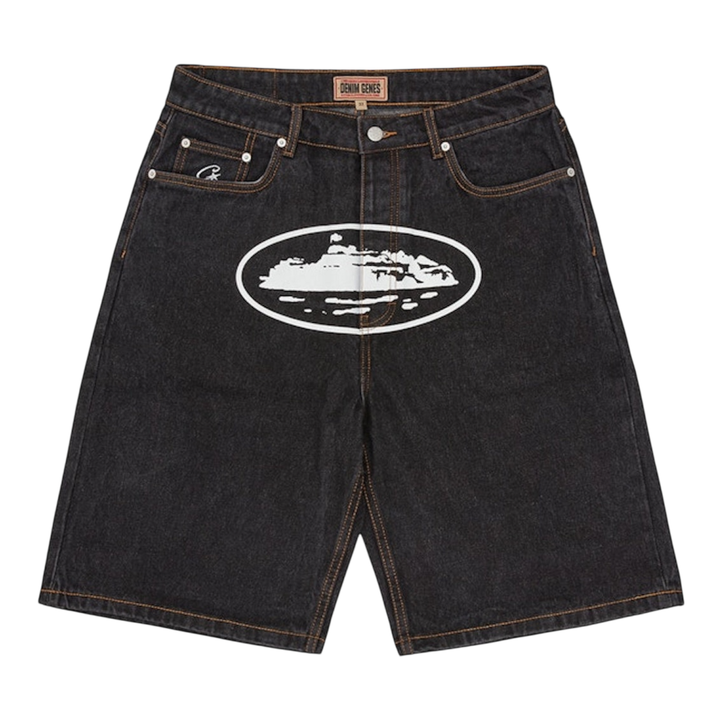 Corteiz Alcatraz Denim Shorts ‘Black’