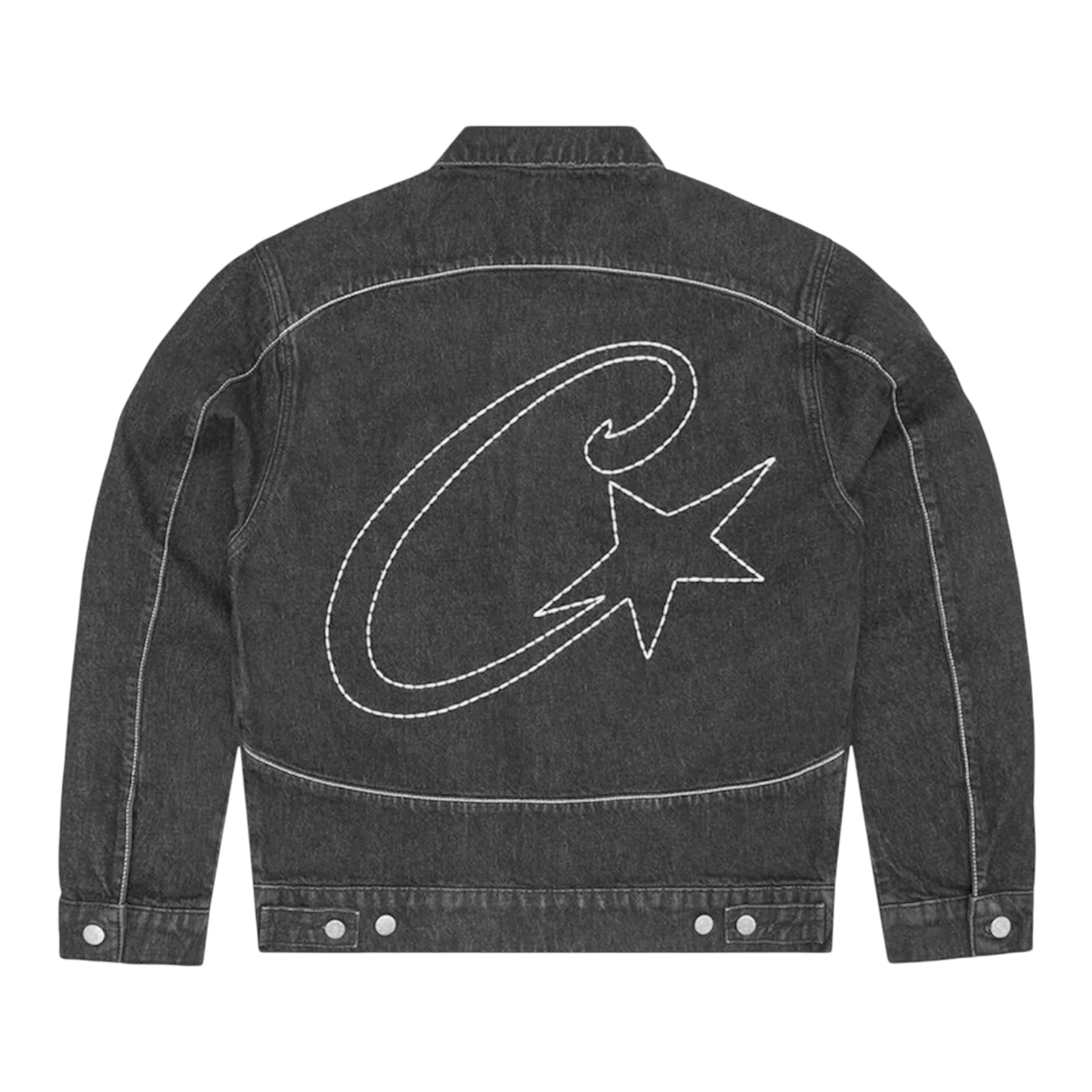 Corteiz C-Star Stitch-Down Denim Jacket 'Black'