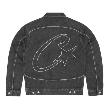 Corteiz C-Star Stitch-Down Denim Jacket 'Black'