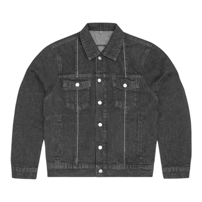 Corteiz C-Star Stitch-Down Denim Jacket 'Black'