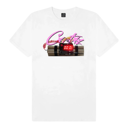 Corteiz No Time 4 Luv Tee 'White Pink'