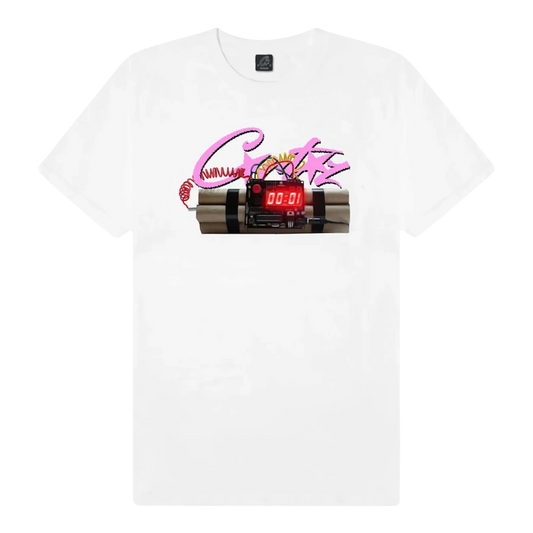 Corteiz No Time 4 Luv Tee 'White Pink'