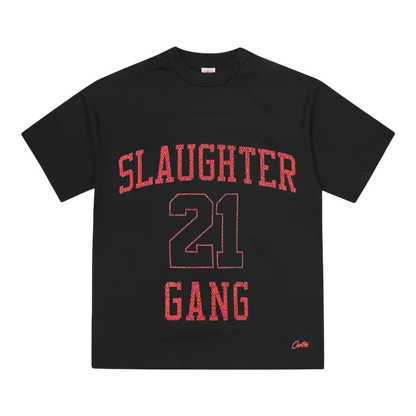 Corteiz x Slaughter Gang 21 Savage Mesh T-shirt ‘Black’