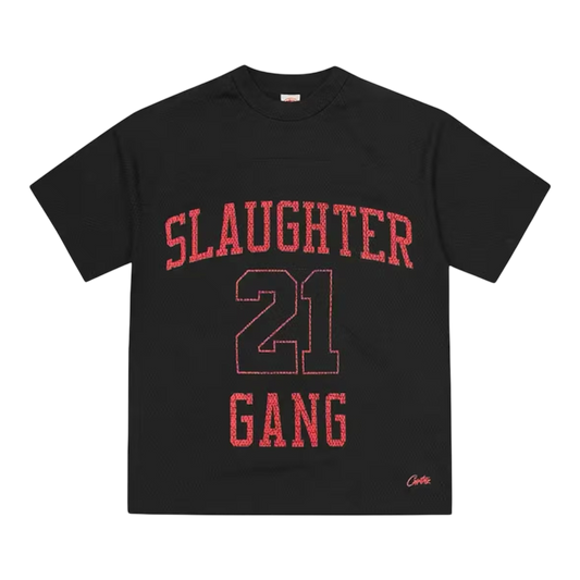 Corteiz x Slaughter Gang 21 Savage Mesh T-shirt ‘Black’