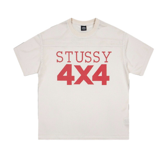 Stussy 4X4 Mesh Football Jersey 'Bone'
